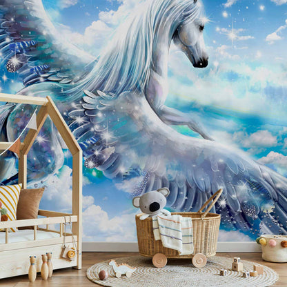 Fotobehang Pegasus (Blue)
