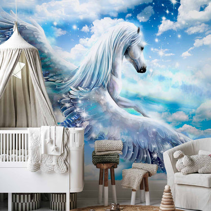 Fotobehang Pegasus (Blue)
