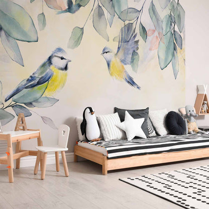 Fotobehang Colorful Titmouse