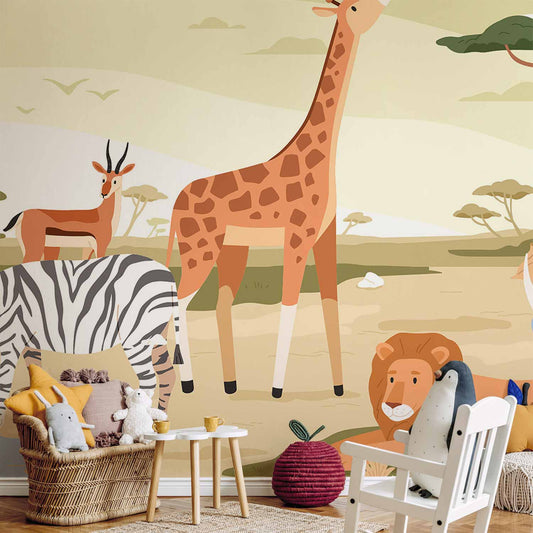 Fotobehang Animals From Jungle Vector Illustration