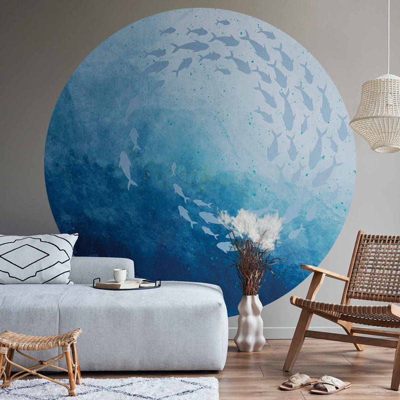 Rond fotobehang Zeediepte — sfeerfoto 1