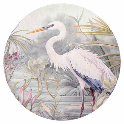 Rond fotobehang Wadende Reiger — ontwerp