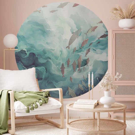 Rond fotobehang Oceaanvissen — sfeerfoto 1
