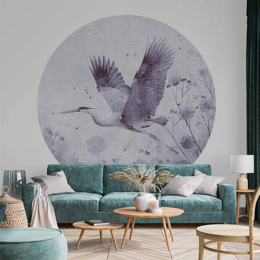 Rond fotobehang Majestueuze Vlucht — sfeerfoto 1