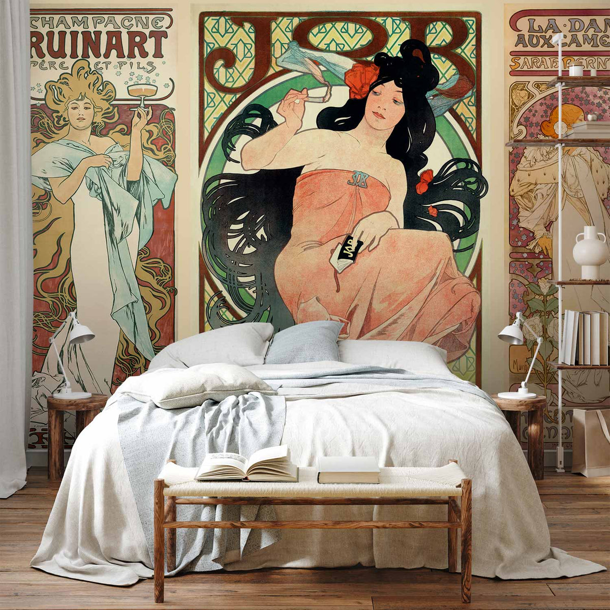 Fotobehang Alphonse Mucha. Women's