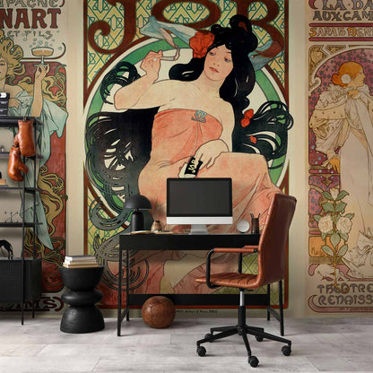 Fotobehang Alphonse Mucha. Women's