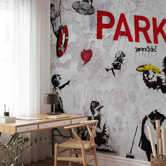 Fotobehang [Banksy] Graffiti Diveristy