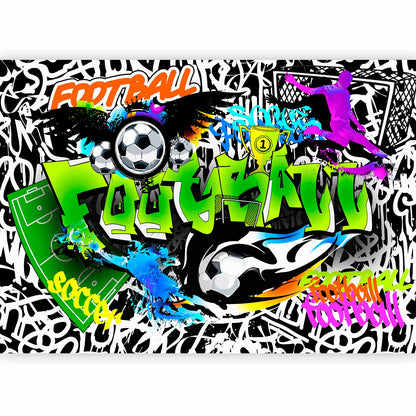 Fotobehang Football Graffiti