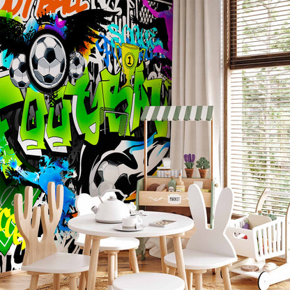 Fotobehang Football Graffiti
