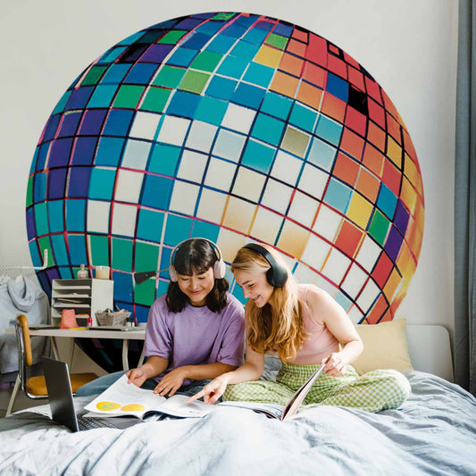 Rond fotobehang Discobal Blauw — sfeerfoto 1