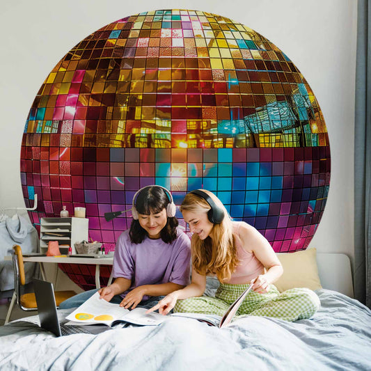 Rond fotobehang Discobal Goud — sfeerfoto 1