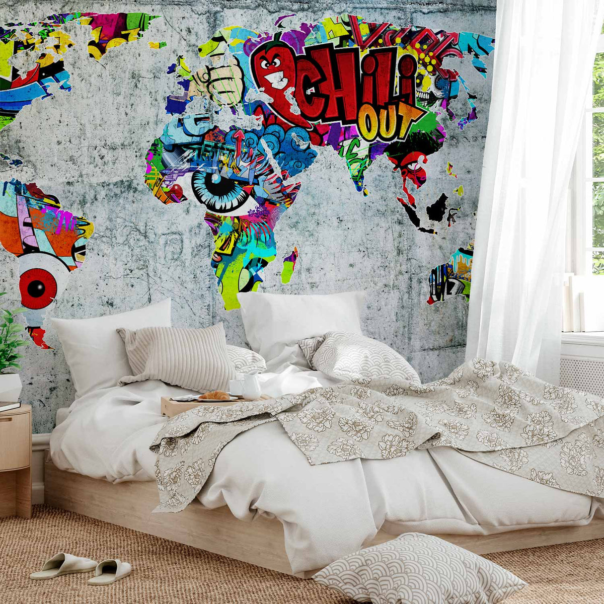 Fotobehang Map - Graffiti