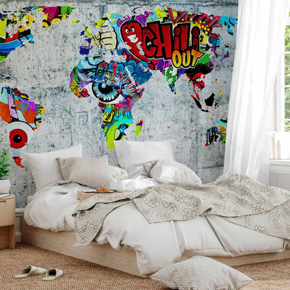 Fotobehang Map - Graffiti
