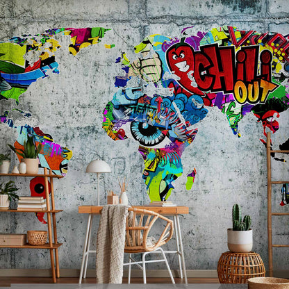 Fotobehang Map - Graffiti