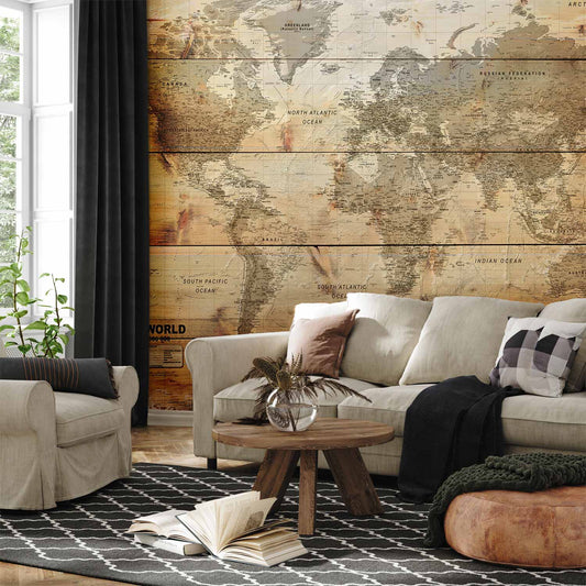 Fotobehang Map on Boards