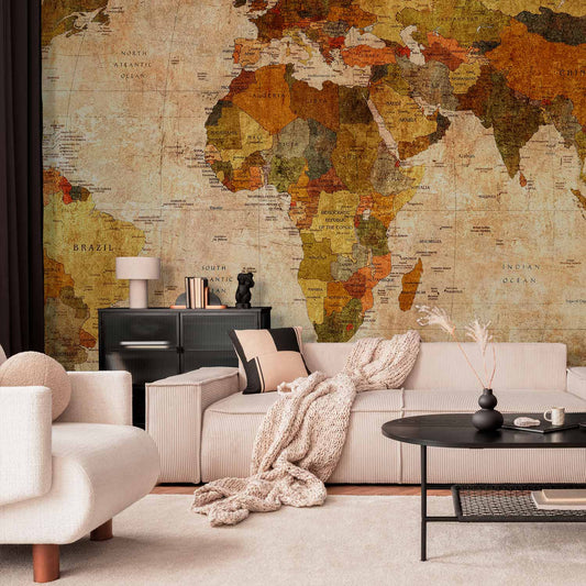 Fotobehang Old World Map