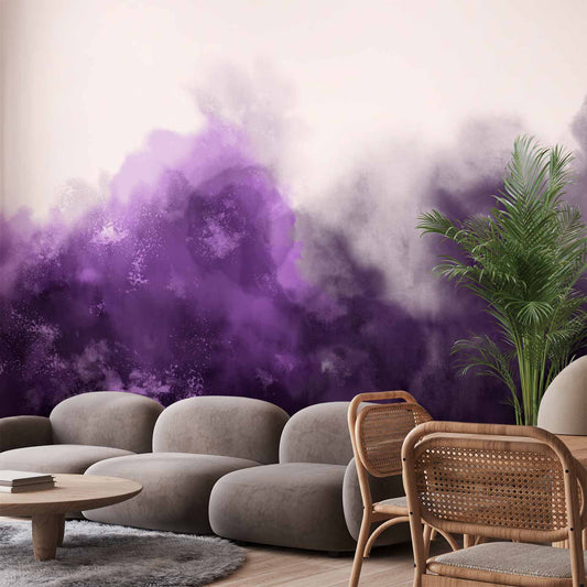 Fotobehang Watercolour Variation - Violet